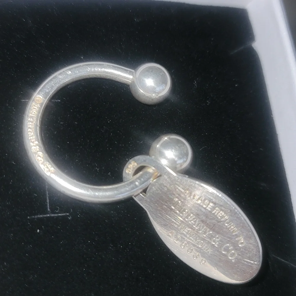 Return To Tiffany Oval Key Ring Sterling Silver 925 Engraved